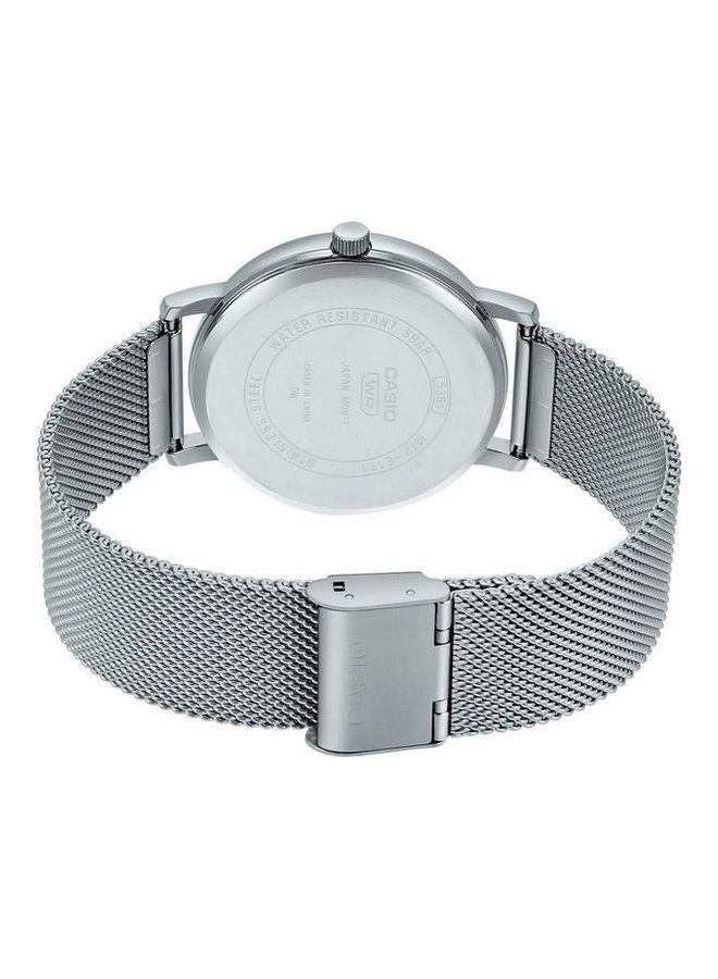 كاسيو ساعة يد بعقارب وسوار من الستانلس ستيل طراز MTP-E171M-2EVDF للرجال - Image 2