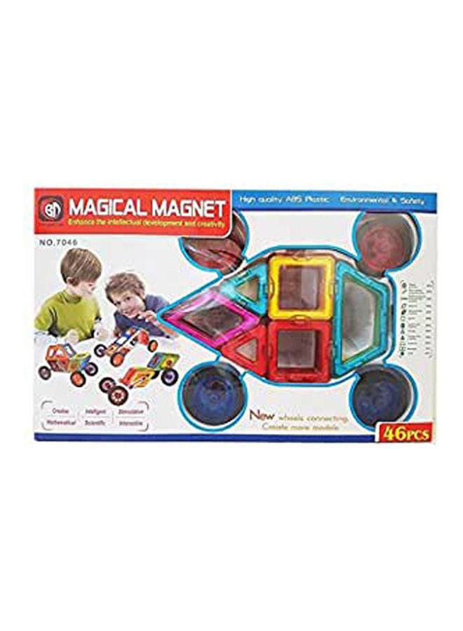 بي دي مجموعة تركيب الأشكال المغناطيسية من 46 قطعة متعددة الألوان للجنسين