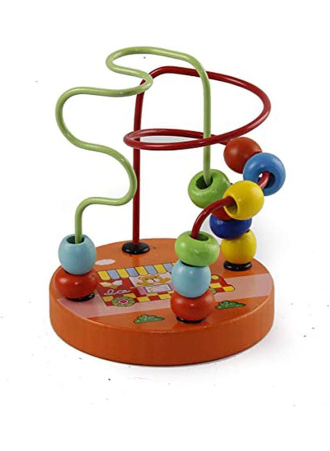 Generic Kids Baby Colorful Wooden Mini Around Beads Educational Game Toy 