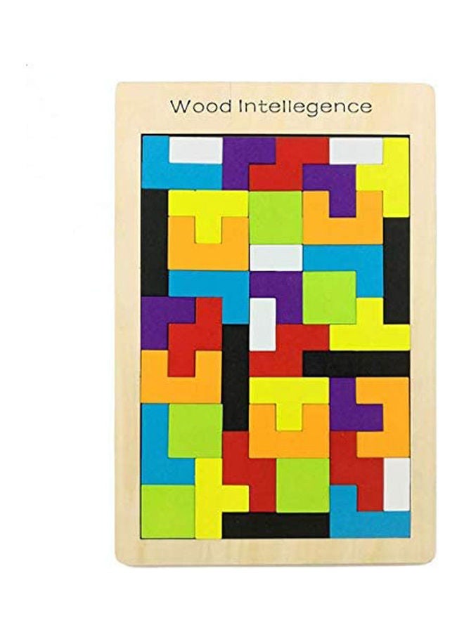 Asdf Wooden Tetris Puzzle Tangram Jigsaw Brain Teasers - Image 1