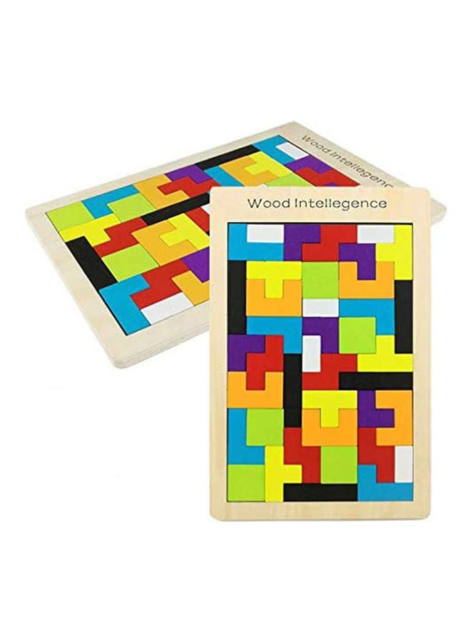 Asdf Wooden Tetris Puzzle Tangram Jigsaw Brain Teasers - Image 2