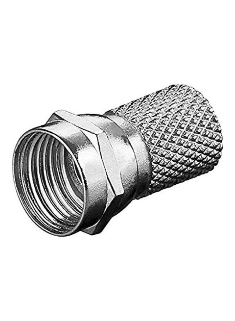 F Connector For Wire Satellite Silver