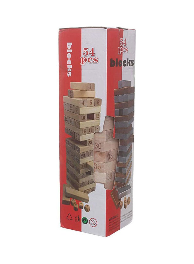 Block Tower Set 54 Pcs 