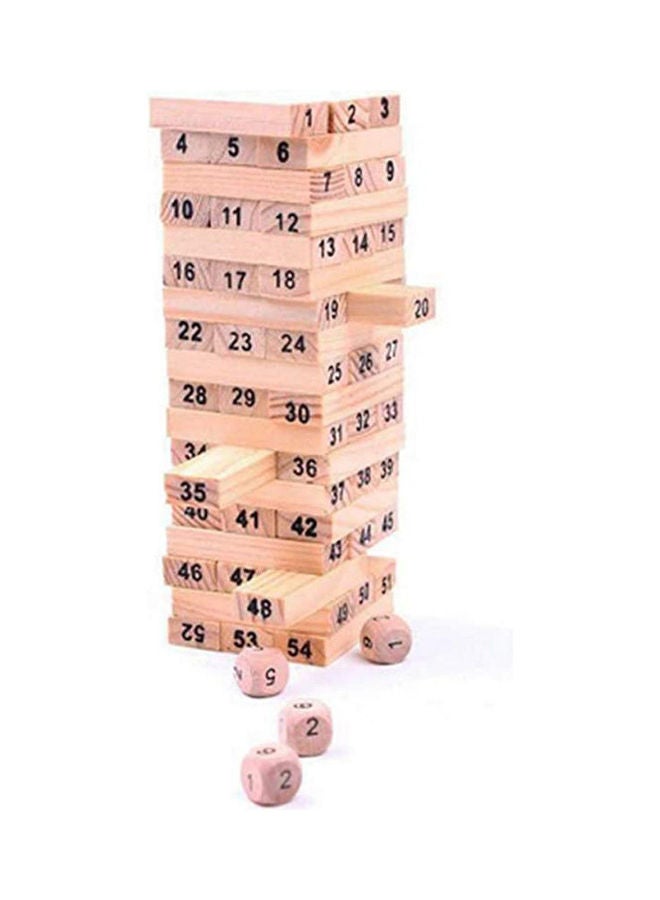 Bosideng 54Pcs/Lot Digital Layers Stacked High Building Leisure Wooden Kids Gift Toys Puzzles Toy 