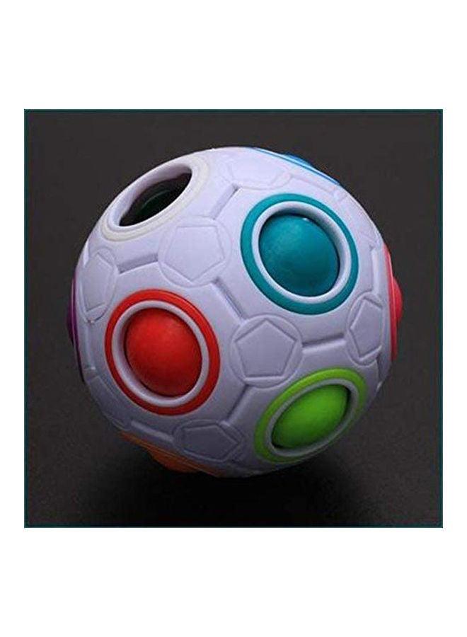 مكعبات سحرية كروية مكونة من 4 قطع، لعبة ألغاز كرة قدم جديدة بألوان قوس قزح للأطفال والكبار - Image 2