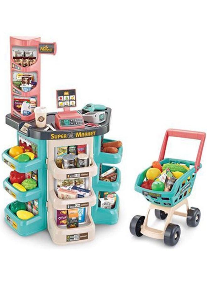 سوبرماركت للأطفال مع عربة