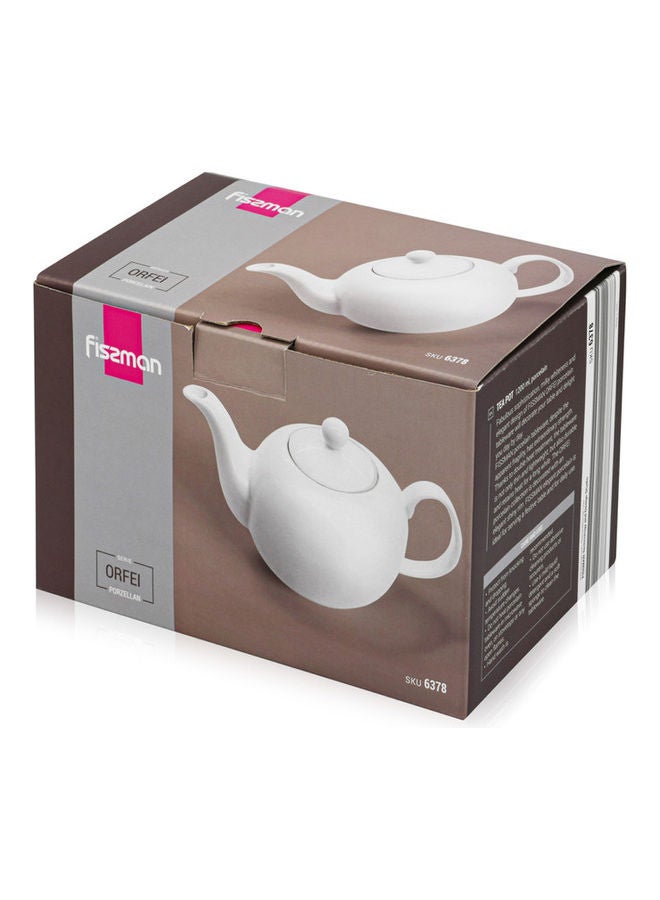 Fissman Orfei Teapot White 1200ml  - Image 3