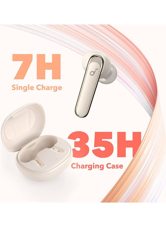Soundcore - Life P3 Bluetooth Earphones, Noise Cancelling Wireless Earbuds Bluetooth, Thumping Bass, 6 Mics, Multi Mode, 50H Playtime, Wireless Charging, Soundcore App, Customized Sound Oat White - Image 1