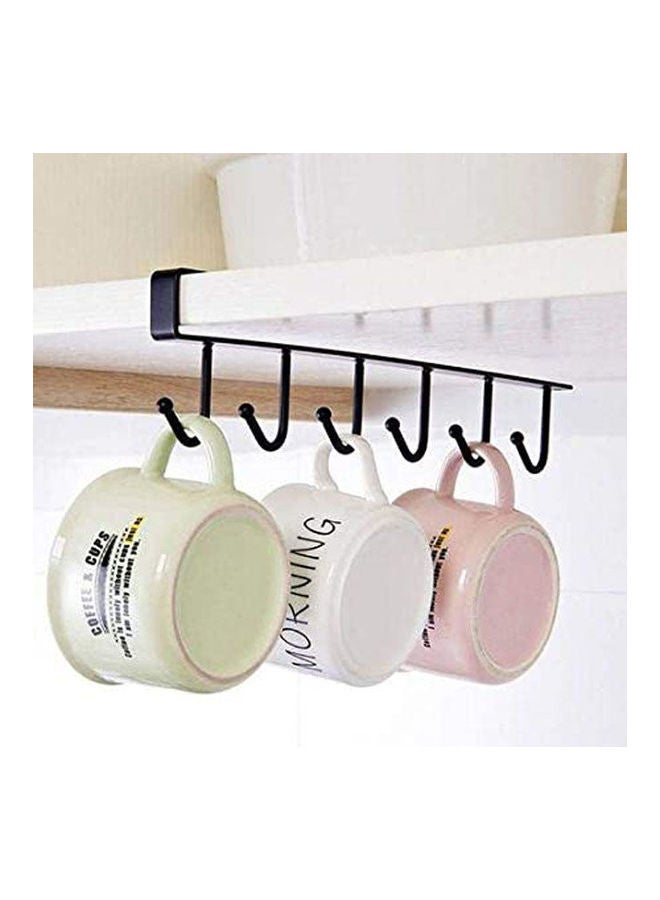 Cup Holder 6 Hooks Black