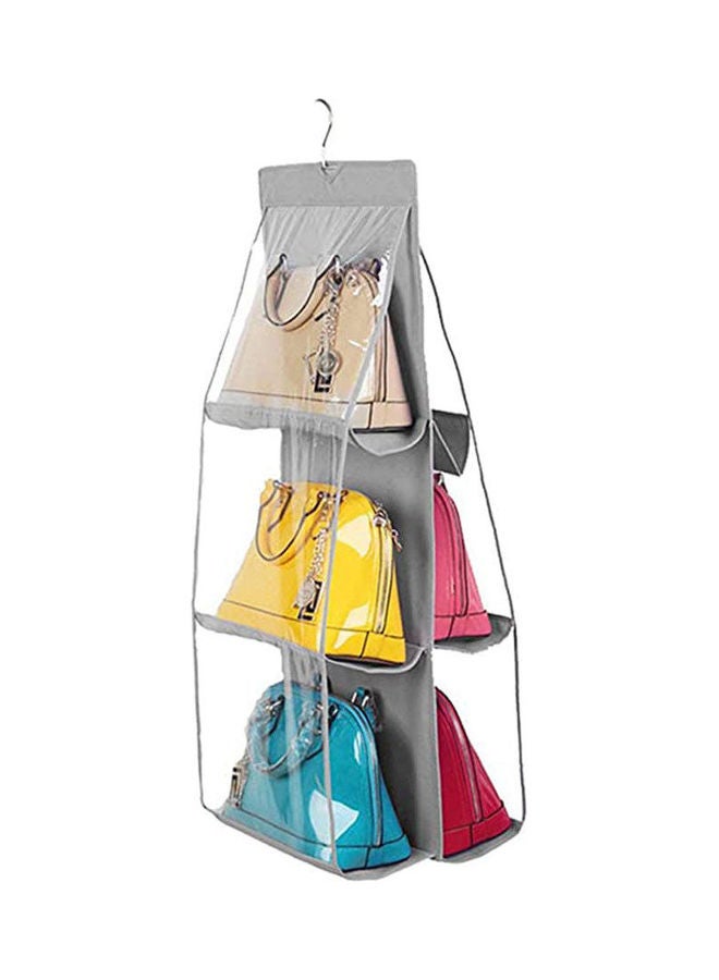 Hanging Purse Organizer For Closet Clear Handbag Organizer For Purses Grey 90cm  - Image 1