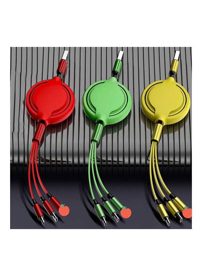 Liquid Silicone Three-In-One Phone Quick Charge Line Purple - Image 4