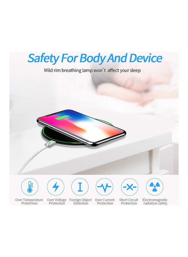 10W Intelligent QI Wireless Charger Black - Image 3