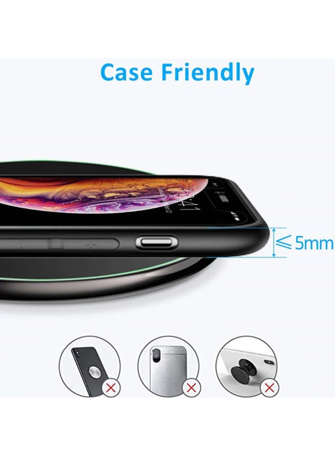 10W Intelligent QI Wireless Charger Black - Image 2