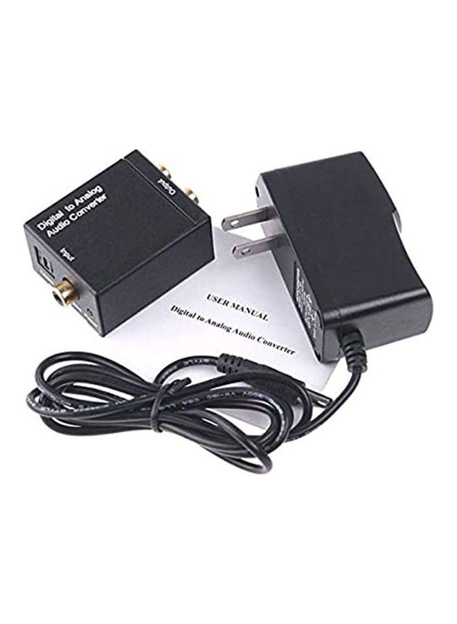Digital Converter Optical Coaxial Optical To Analog Rca Audio Converter Black - Image 1