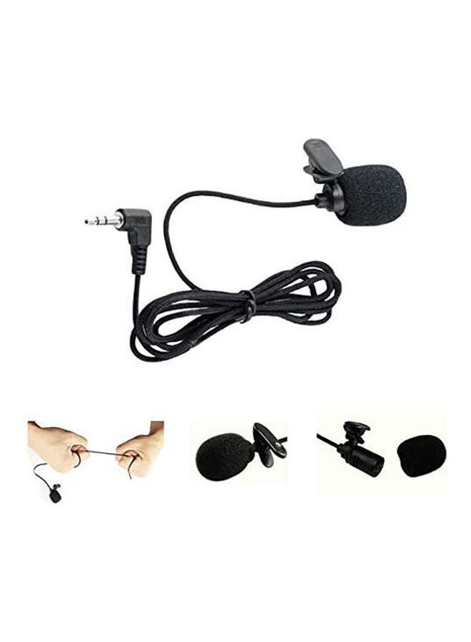 Generic - Mini Headset Microphone Tie Lapel Lavalier Clip Microphone AS-107038-209 Black - Image 1