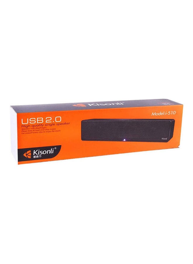كيسونلي - مكبرات صوت تعمل بمنفذ USB i-510-Black أسود - Image 1