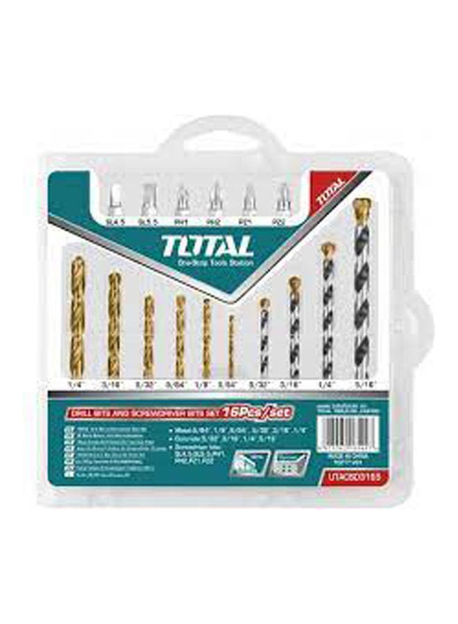 TOTAL Set And Screwdriver 16 Pieces Multicolour