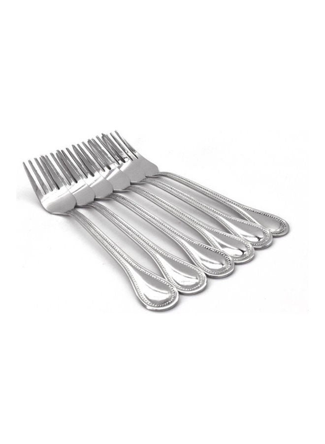 Venus - 6-Pieces Table Fork Silver 19x3x3cm - Image 1