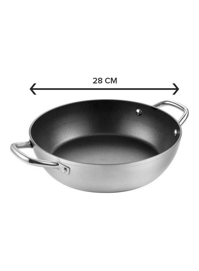 tescoma Grand Chef Deep Frying Pan Silver/Black 28cm - Image 2