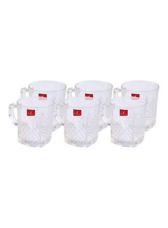 Blinkmax Glass Patterned Tea Mug Set Clear 8X9.5cm  - Image 1