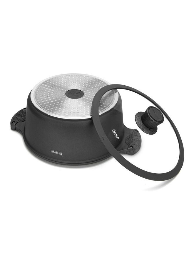 فيسمان كسرولة من سلسلة بريستيج من الألومنيوم مانعة للالتصاق مع غطاء سعة 6.2 لتر أسود/شفاف 6.2 Ltrسم - Image 3