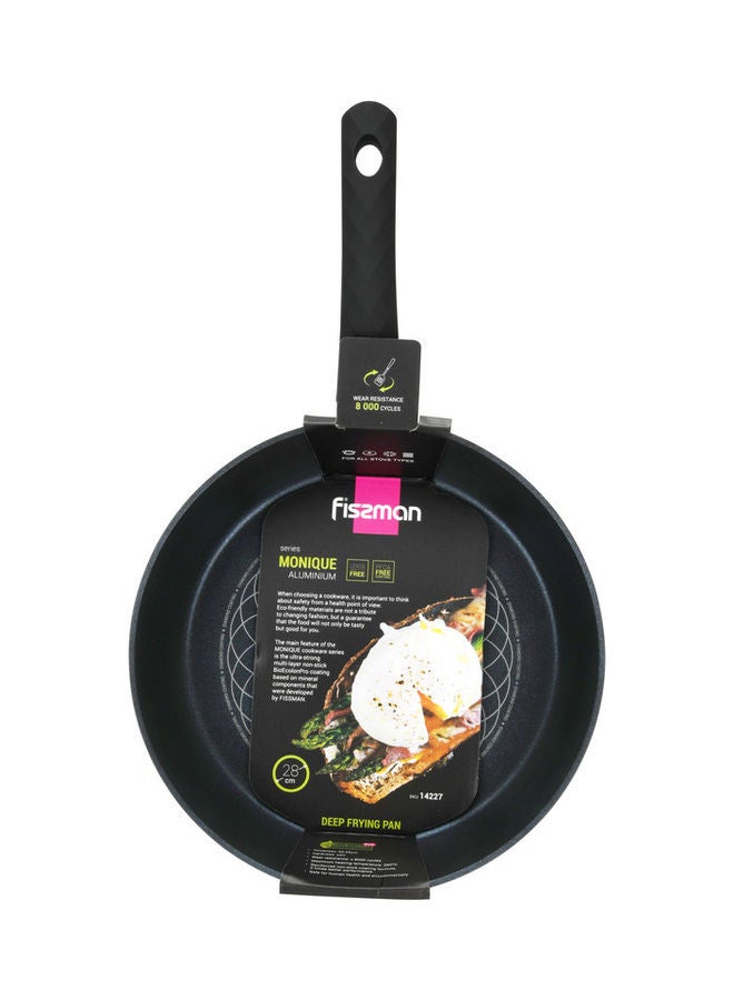 فيسمان مقلاة عميقة للقلي من سلسلة مونيك بطلاء مانع للالتصاق وبقاعدة تعمل بالحث أسود/ أبيض 28x7.0cmسم - Image 3