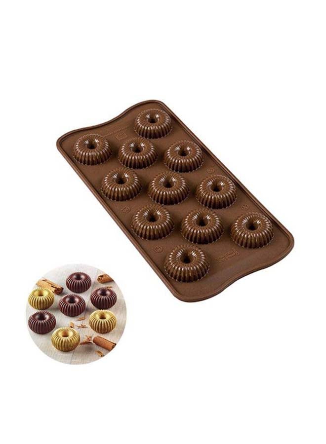 Silikomart 3D 11-Cavity Choco Crown Mould Brown 9x11ml - Image 2