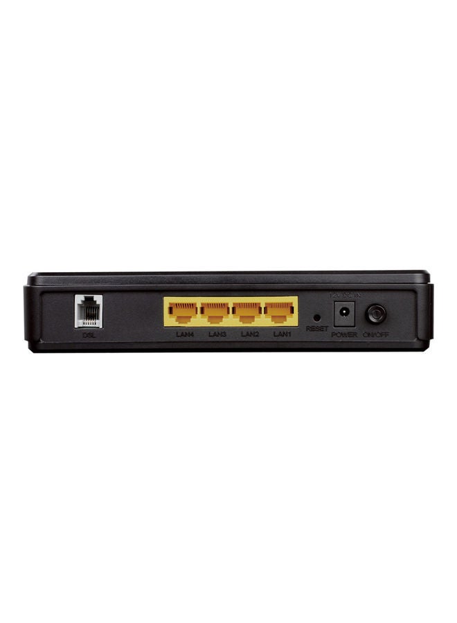 دي لينك - راوتر إيثرنت ADSL2+ رباعي المنافذ مزود بمفتاح مدمج طراز DSL-2540U ADSL2 أسود - Image 1
