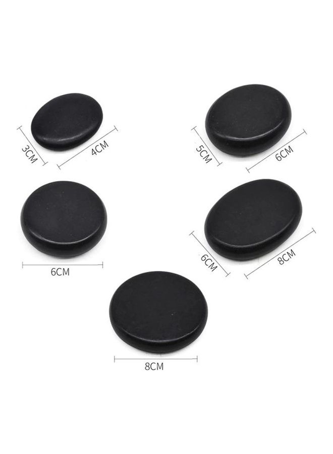 AR 6 Pcs Massage Hot Stone Set Natural Lava Heated Stones Basalt Warmer Rock for Spa, Massage Therapy  - Image 3