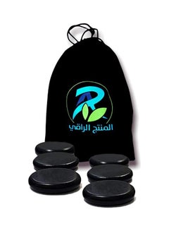 AR 6 Pcs Massage Hot Stone Set Natural Lava Heated Stones Basalt Warmer Rock for Spa, Massage Therapy  - Image 1
