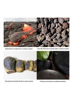 AR 6 Pcs Massage Hot Stone Set Natural Lava Heated Stones Basalt Warmer Rock for Spa, Massage Therapy  - Image 4