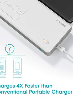 ROMOSS 30000.0 mAh Sense 8 Portable Power Bank White  - Image 2