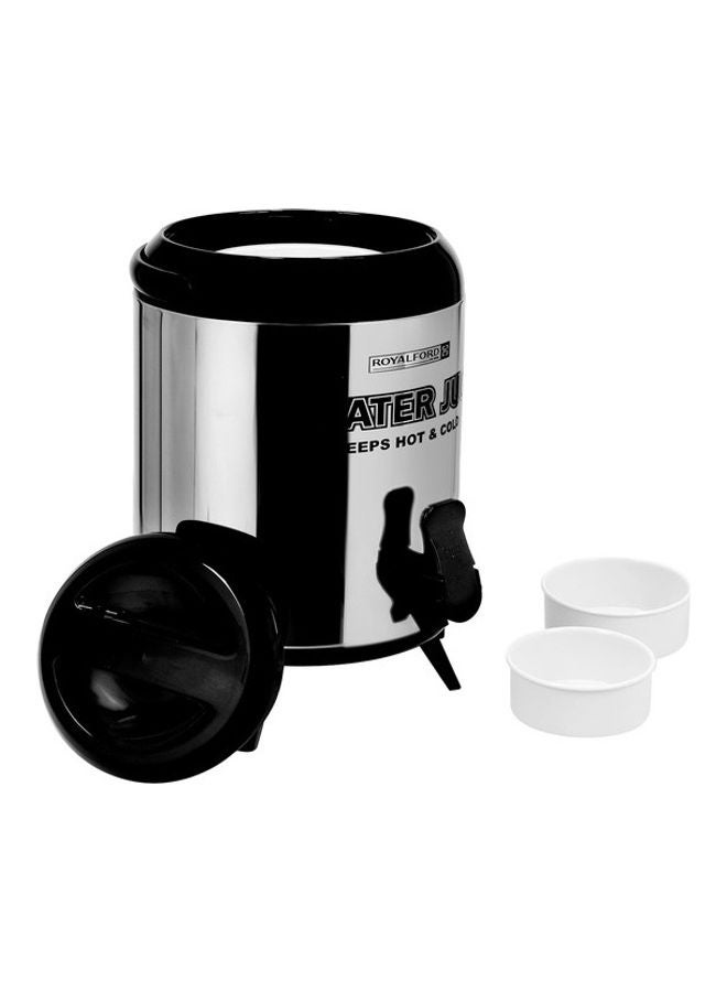 Royalford Double Wall Thermos Flask Silver/Black 2.8Liters  - Image 4