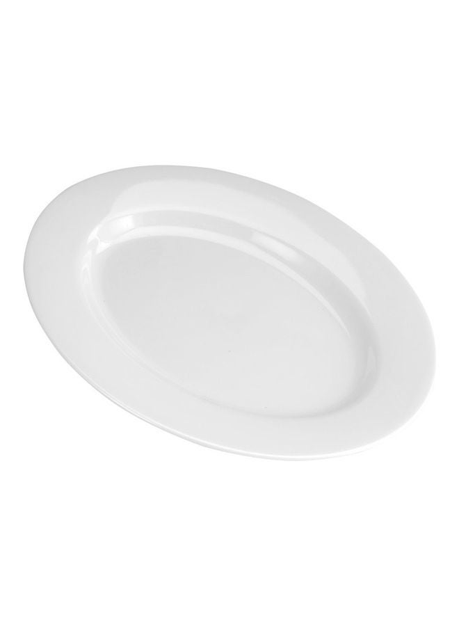 DELCASA Melamine Oval Tray White 12inch  - Image 1