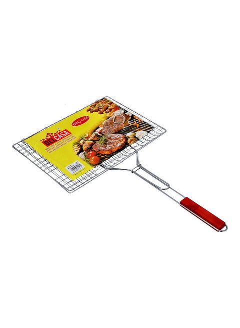 Barbeque Grill Silver/Red 43x30x70cm