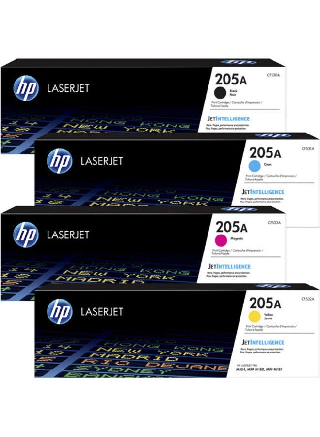 HP - Pack Of 4 205A Original Laser Jet Toner Cartridge Multicolour - Image 1