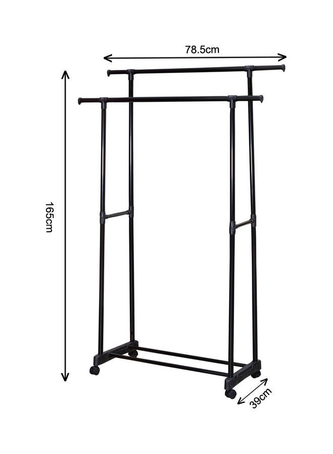 دبيلو تي- إيزي كير رف ملابس متعدد الأغراض بقضيب مزدوج مع رف سفلي متعدد الألوان 78.5 x 39 x 165سم - Image 2