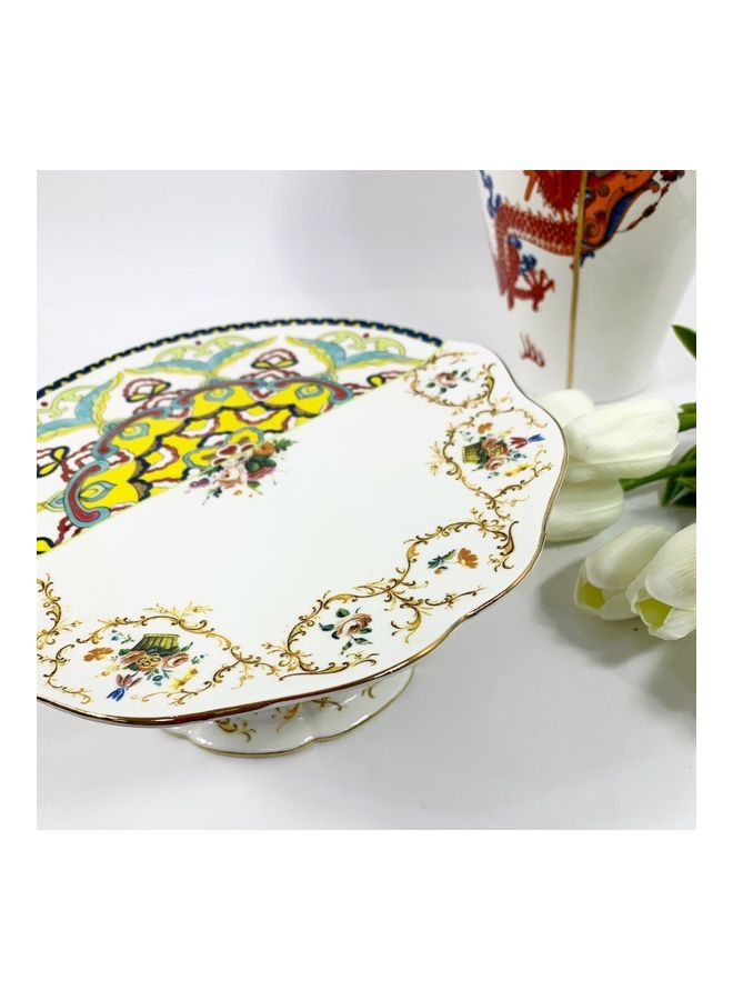 SELETTI Hybrid Leandra Porcelain Cake Stand White 20cm - Image 3