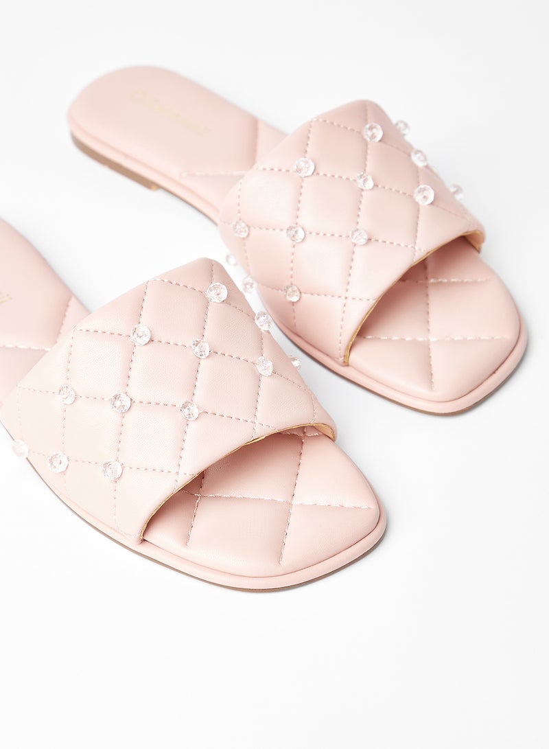 Geoomnii - Comfortable Footbed Trendy Flat Sandals Cardiff Pink - Image 1