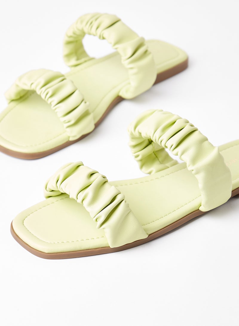 Geoomnii - Comfortable Footbed Trendy Flat Sandals Gardi Green - Image 1