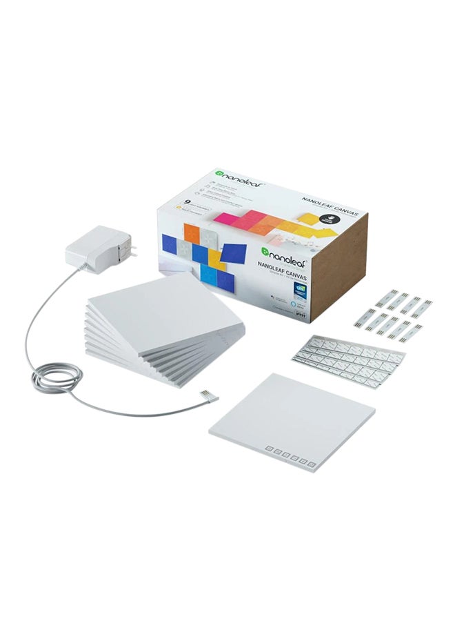 Nanoleaf - Pack Of 9 Canvas Square Expansion Touch And Rhythm Sensitive LED Light Panels Multicolour - Image 1