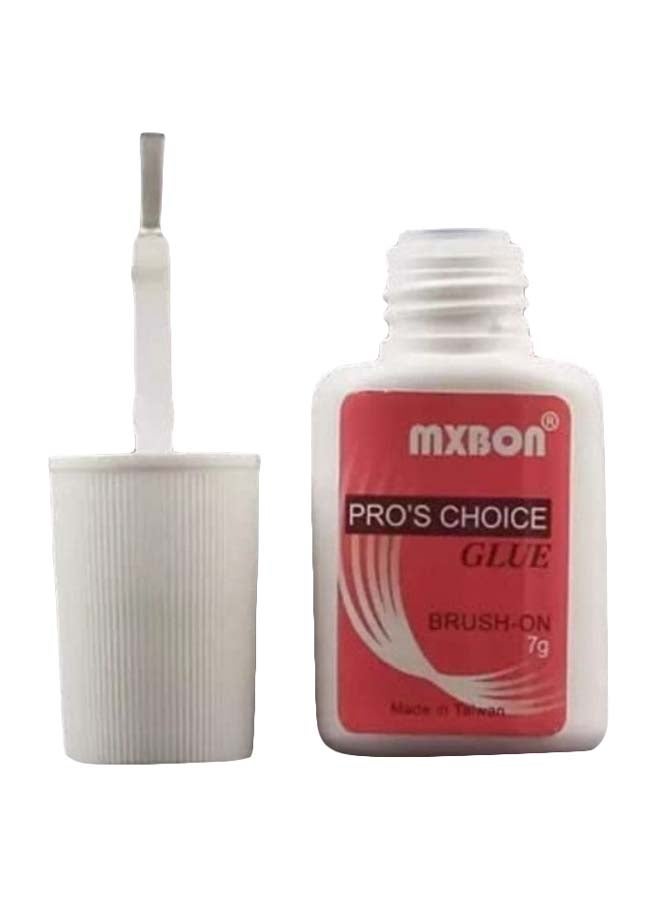 طقم لاصق أظافر إم إكس بون احترافي بفرشاة مكون من قطعتين شفاف - Image 2