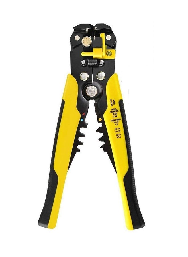 Wire Stripper Self Adjusting Cable Cutter Yellow/Black 8inch 