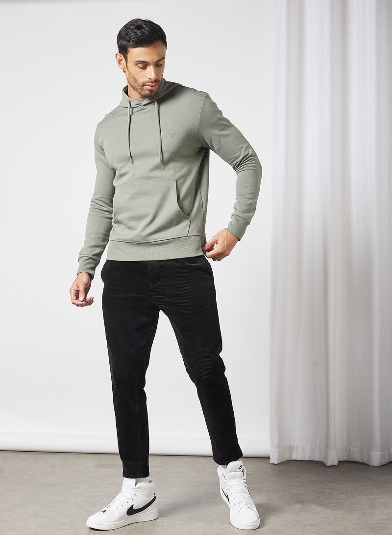 JACK & JONES Logo Pocket Detail Hoodie Sedona Sage  - Image 3