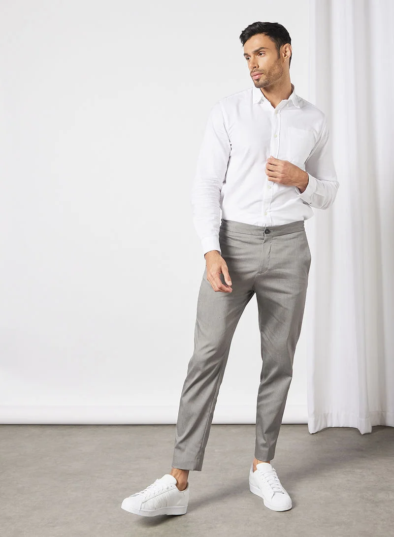 SELECTED Slim Flex Basic Pants Grey Melange