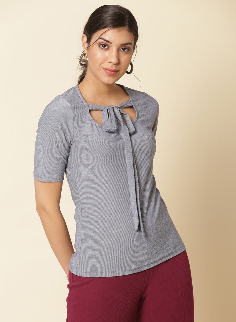 Aila Casual Top Grey - Image 1