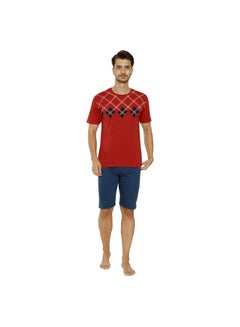 Ayans 2-Piece T-Shirt And Shorts Set Red/Blue  - Image 1