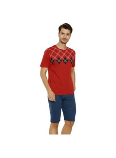 Ayans 2-Piece T-Shirt And Shorts Set Red/Blue  - Image 3