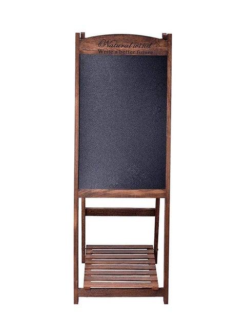 Ladder Flower Rack With Wooden Foldable Writing Board Brown 42x42x111cm