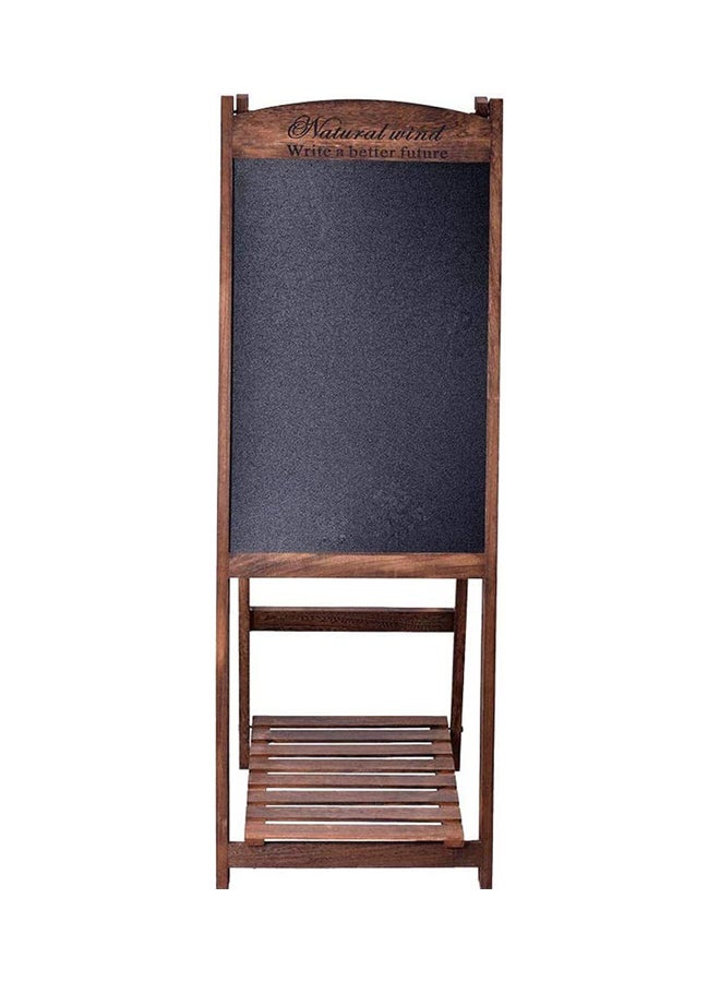 LINGWEI Ladder Flower Rack With Wooden Foldable Writing Board Brown 42x42x111cm  - Image 1